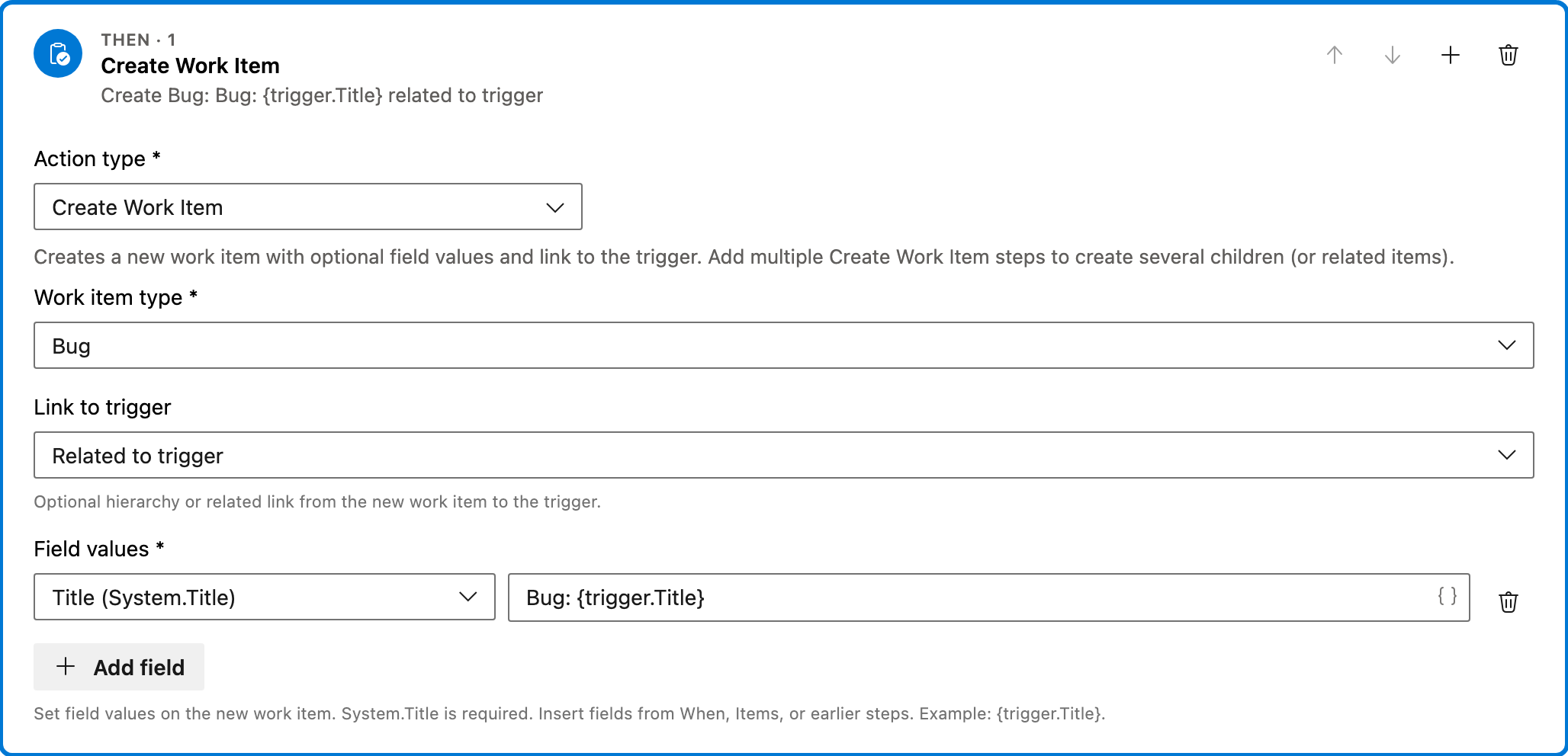 Create Bug from Task action 1