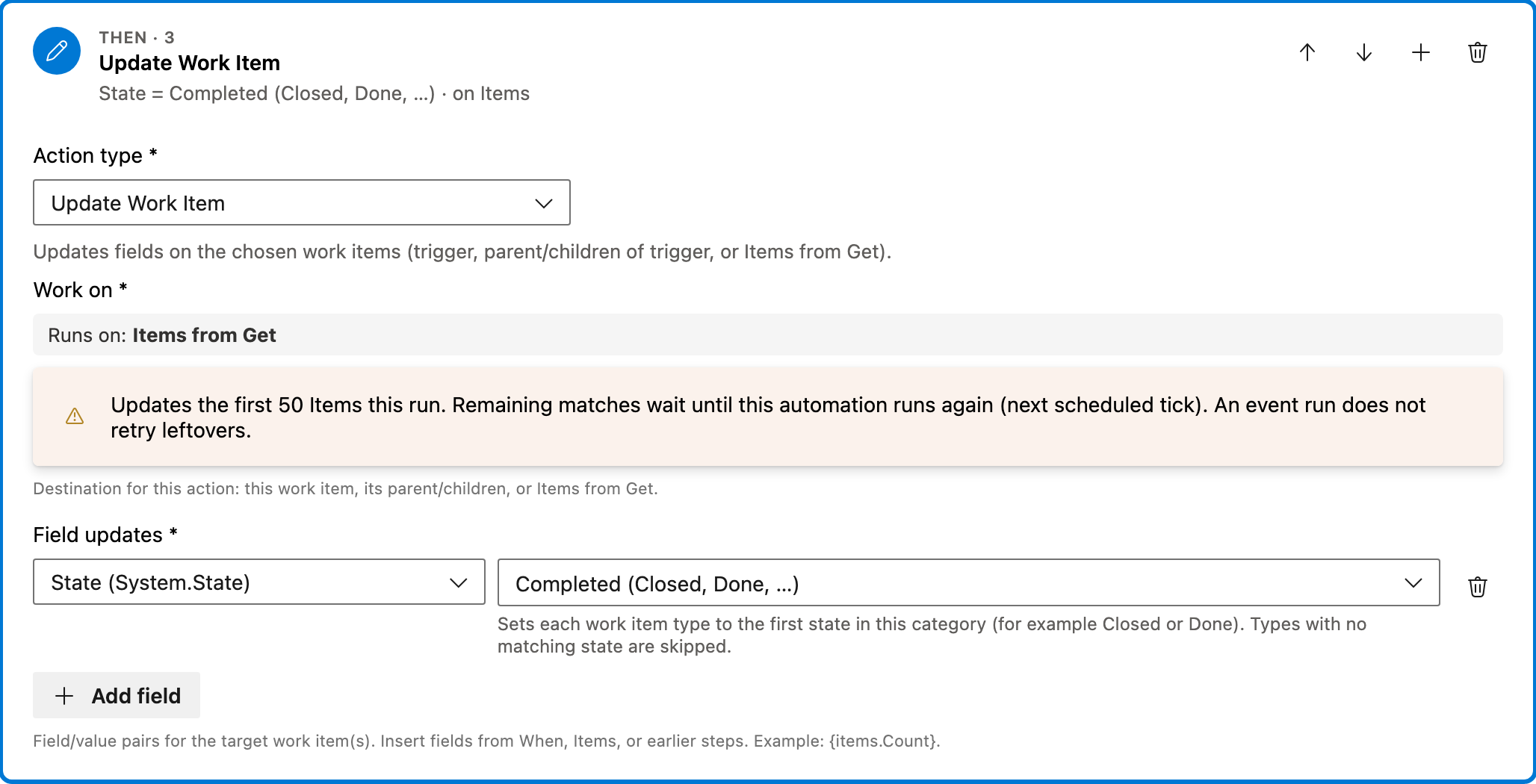 Close resolved work after 30 days action 2