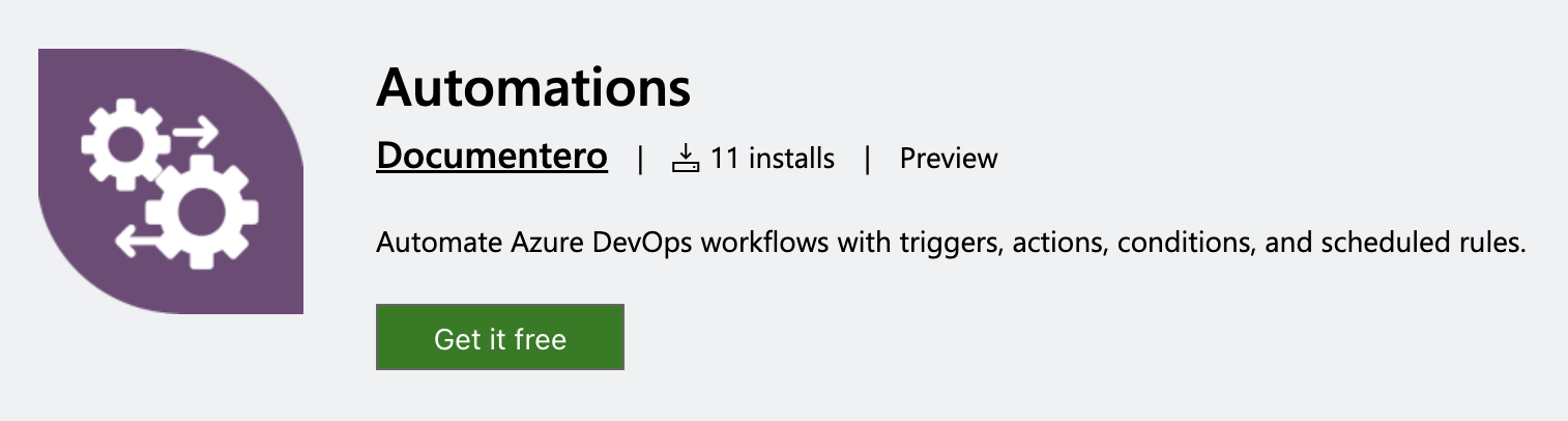 Automations extension on the Visual Studio Marketplace