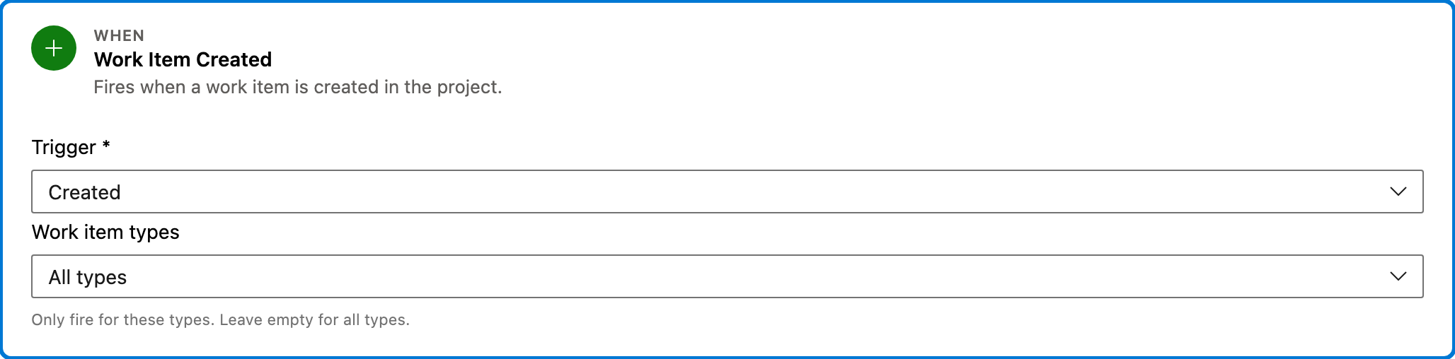 Auto tag new work items trigger
